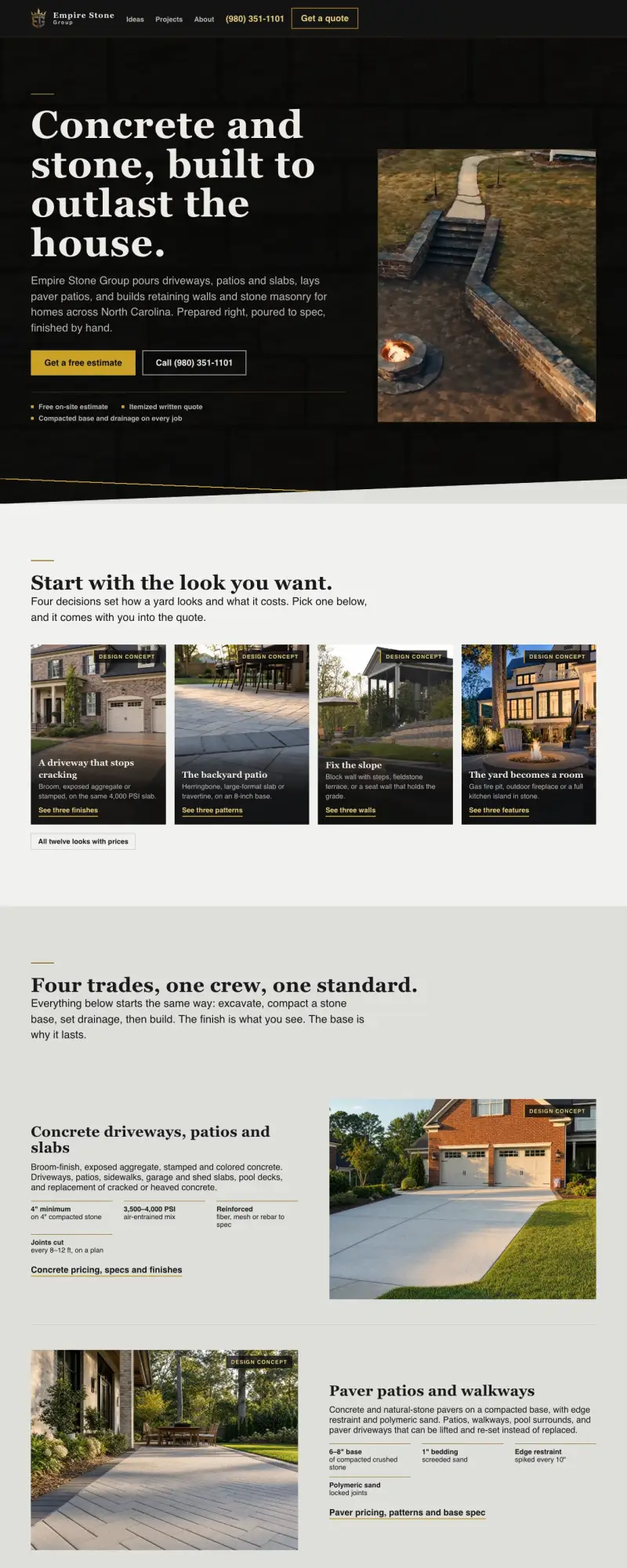 Empire Stone Group website built by Tech-Innova