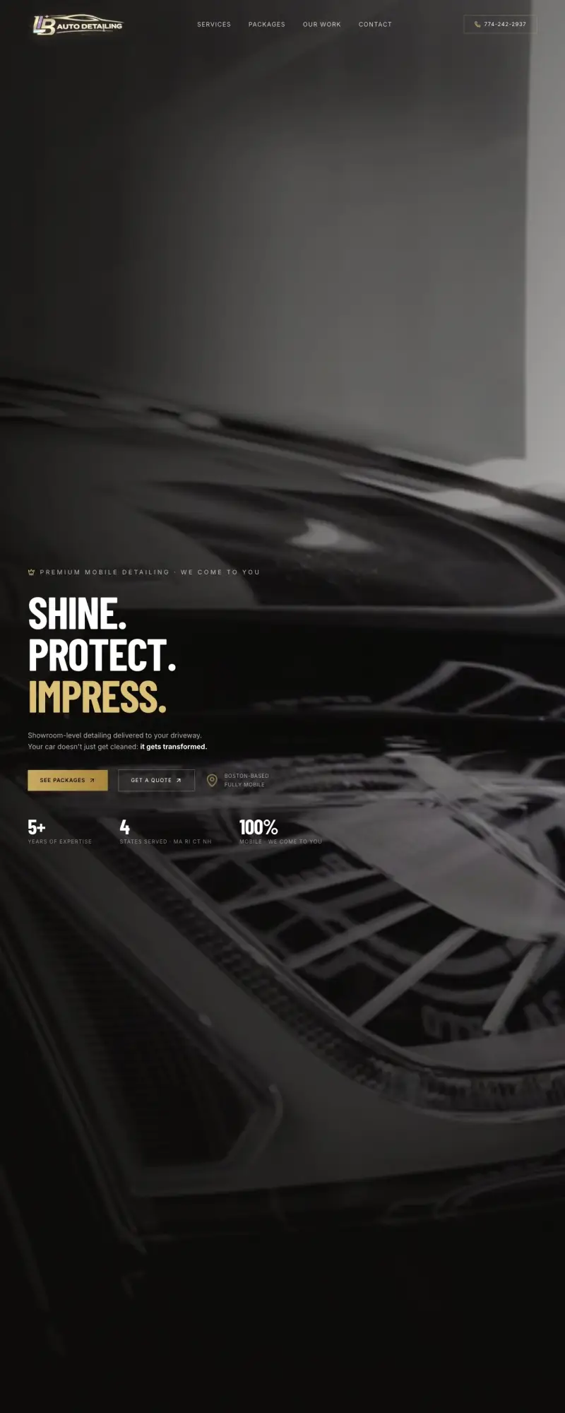 LB Auto Detailing website built by Tech-Innova