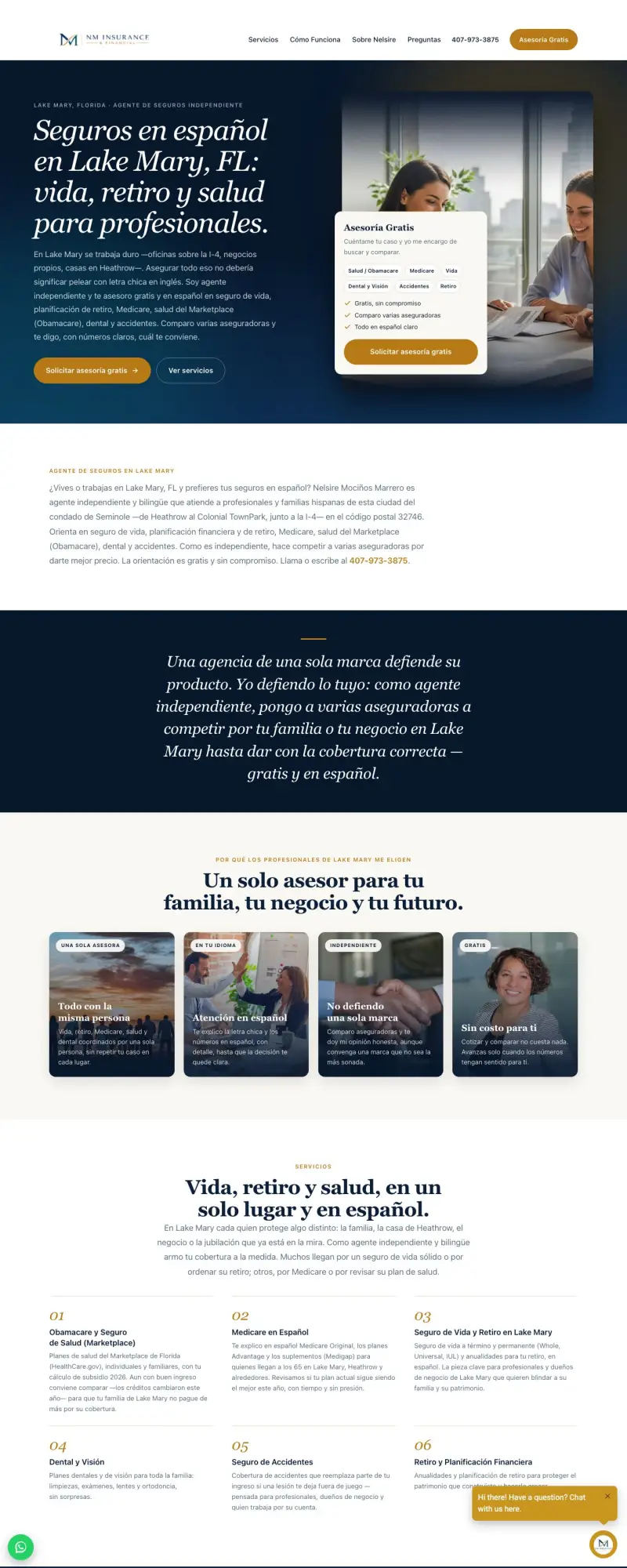 NM Insurance Group website built by Tech-Innova