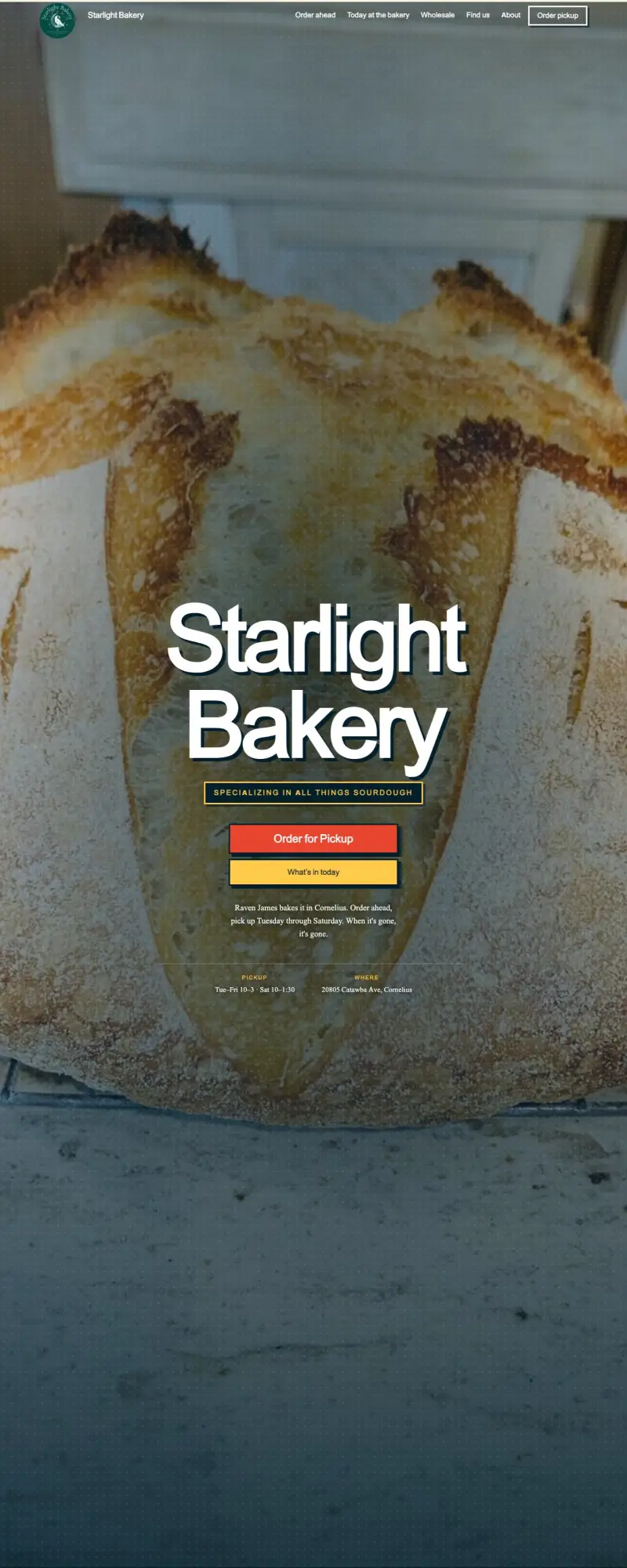 Starlight Bakery website built by Tech-Innova
